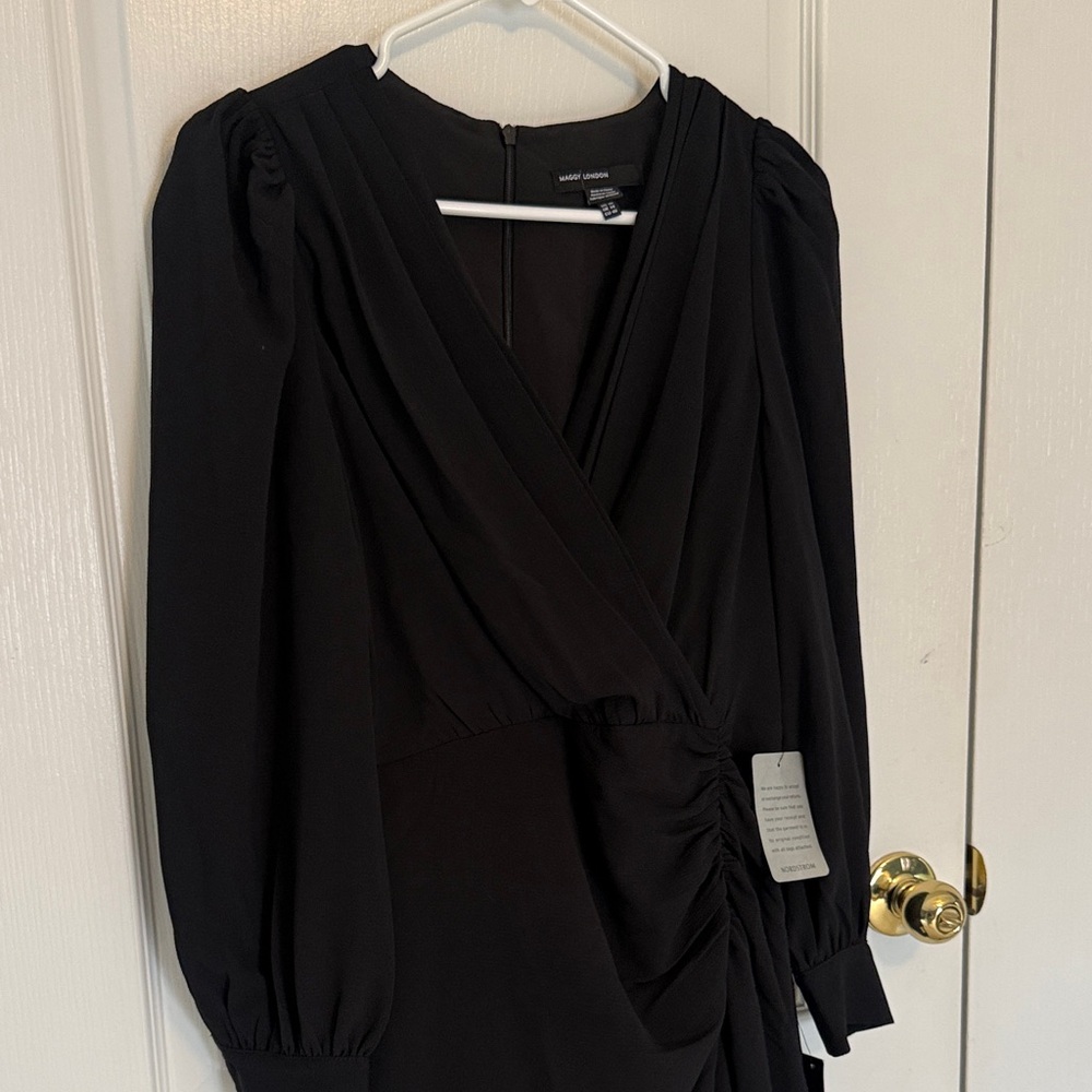 Maggy London Black Long Sleeve Dress